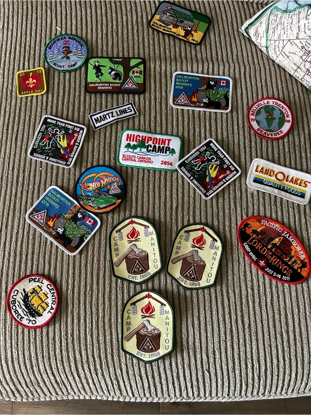 Assorted Camp and Scout Patch Collection - Multicolor